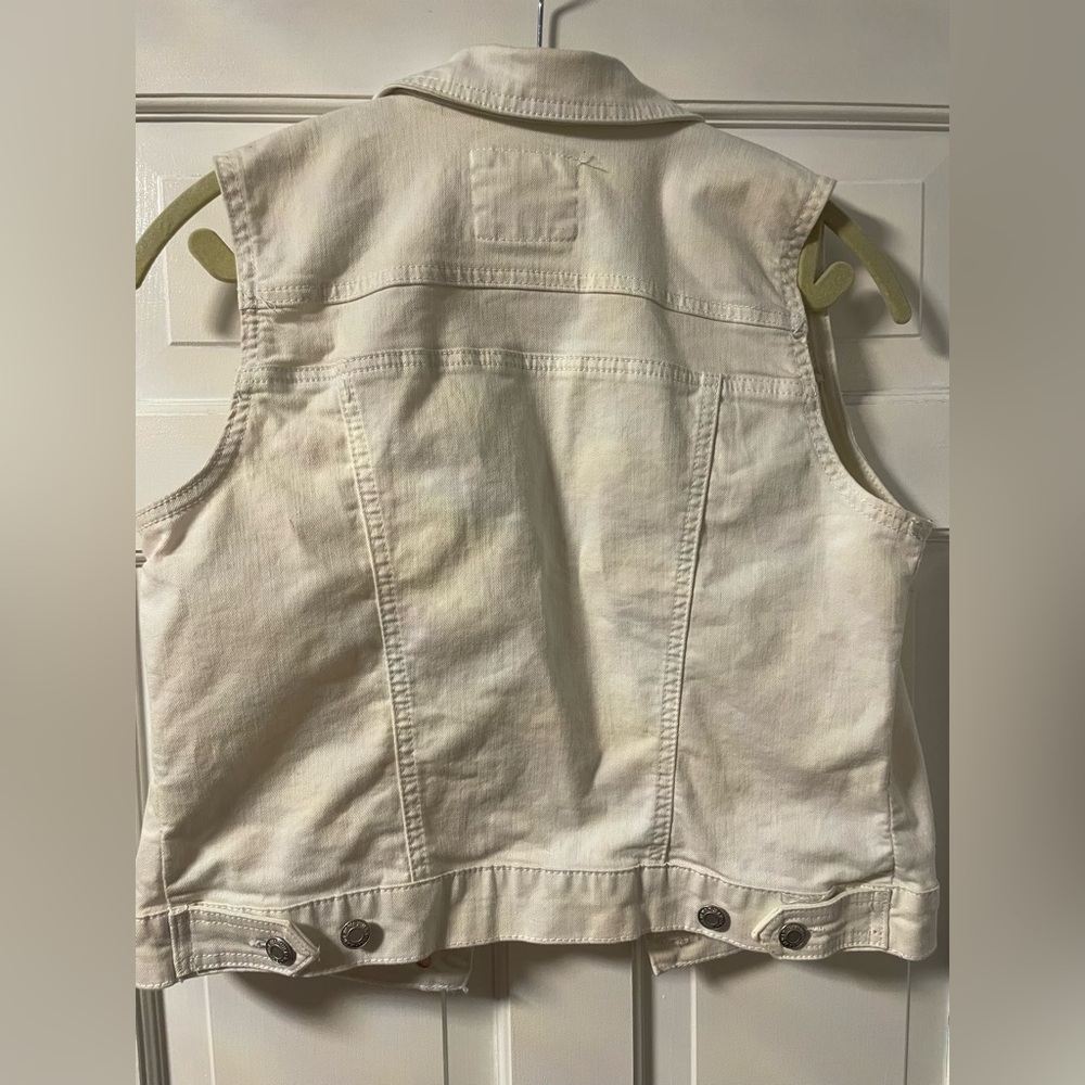 Wax Jean Kids White Denim Vest - Picture 4 of 4